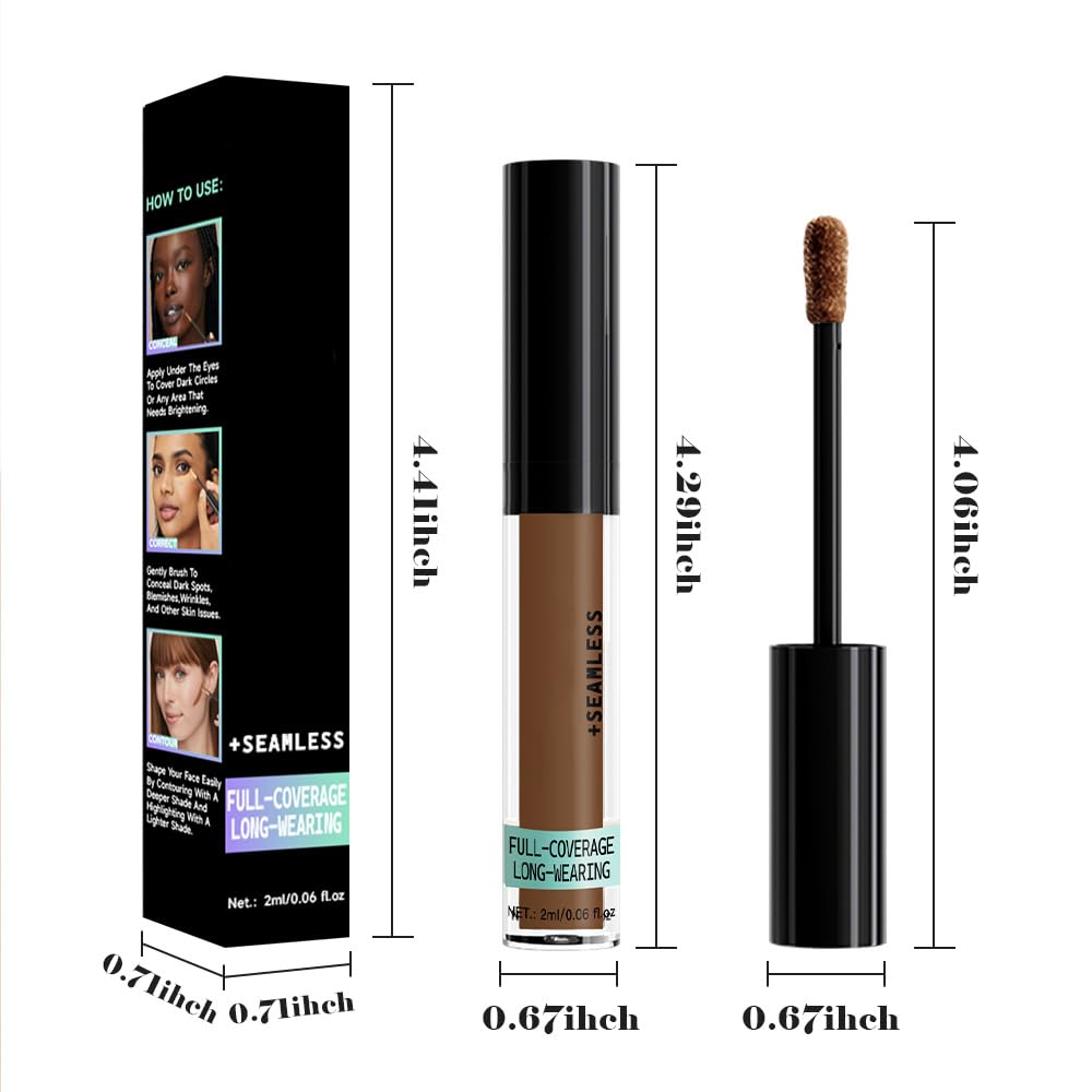 Skiennix Liquid Concealer - Full Coverage Under Eye Brightener for Dark Circles | Vegan & Cruelty-Free, 09 Cappuccino