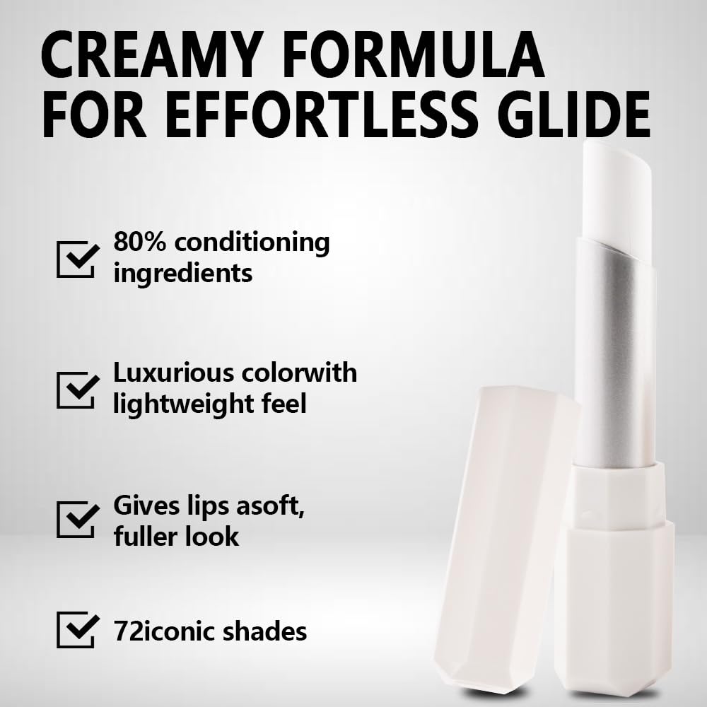 Skiennix White Cream Matte Lipstick - Longwear Velvet Lip Color for Women | Waterproof Multi-Use Stick