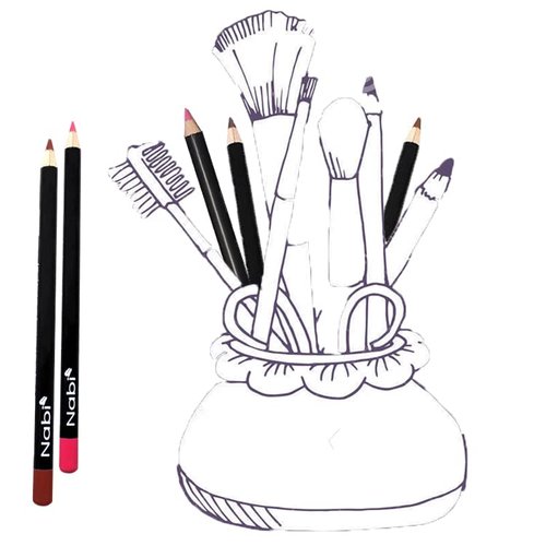 Nabi Lip Liner Pencil Set - 54 Pcs Assorted Colors | Long-Lasting Professional Quality Lip Liners