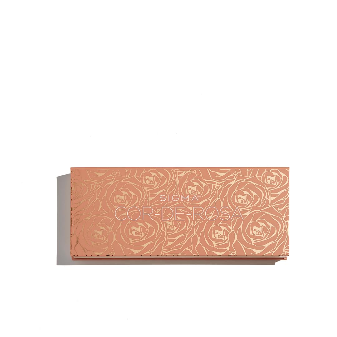Sigma Beauty Cor-De-Rosa Eyeshadow Palette | 14 Highly Pigmented Warm Shades in Matte, Shimmer & Metallic Finishes