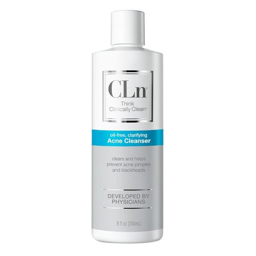CLn® Acne Cleanser - 0.5% Salicylic Acid Formula for Clear Skin | Oil-Free, Fragrance-Free, 8 fl oz