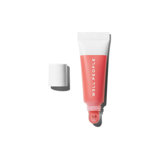 Well People Poutlove Peptide Lip Balm - Hydrating Tinted Treatment with Peptide Complex | Pink Grapefruit