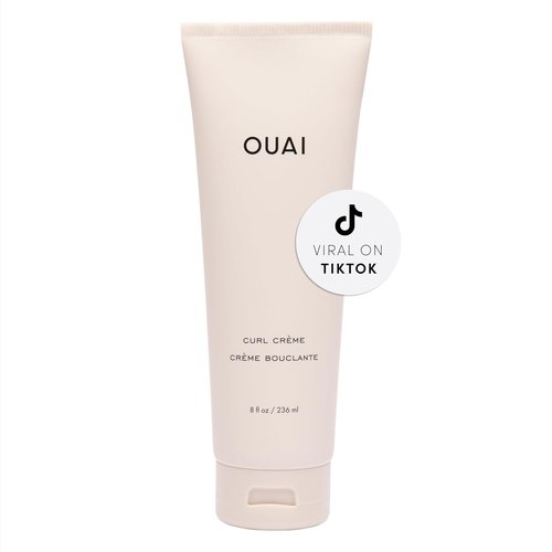 OUAI Curl Cream - Curl Defining Cream with Chia & Linseed Oil - Tames Frizz & Enhances Shine | 8 oz