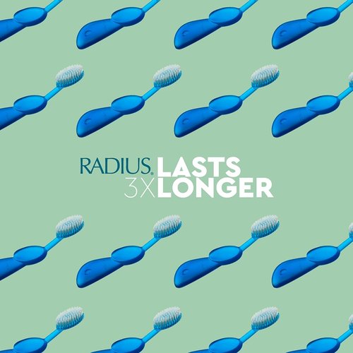 Radius Flex Brush Toothbrush - Soft Bristles for Gum Health | BPA Free & ADA Accepted - Purple