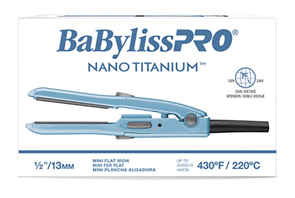 Skiennix Nano Titanium Mini Flat Iron - 0.5” Hair Straightener for All Hair Types | Ideal for Travel