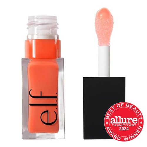 e.l.f. Glow Reviver Lip Oil - Nourishing Tinted Lip Oil for High-Shine Finish | Vegan & Cruelty-Free, Coral Fixation
