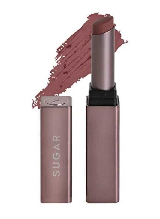 SUGAR Cosmetics Mettle Satin Lipstick - 10 Diana (Peachy Pink), Peach, 2.2 g Super Hydrating, Smoothens Fine Lines