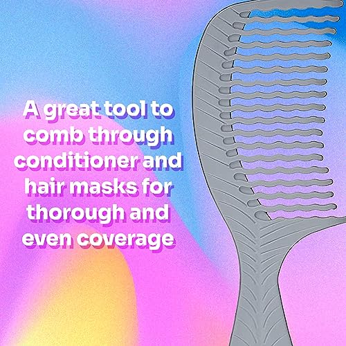 Wet Brush Go Green Charcoal Infused Treatment Comb - Wide Tooth Hair Detangler with WaveTooth Design that Gently and Glides Through Tangles - No Split Ends and No Damage