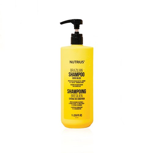 Nutrius Brazilian Shampoo - Coco Bliss Coconut Hydrating Shampoo for Dry Hair | 33.8 fl oz