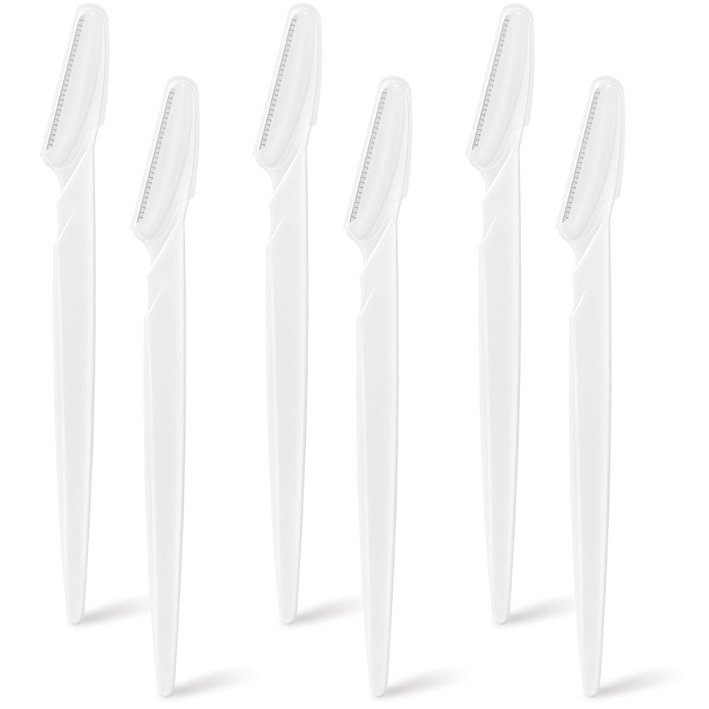Skiennix Eyebrow Razor Set - 6 Pcs Multipurpose Facial Hair Removal Tools for Men & Women | White