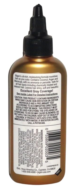 Bigen Semi-Permanent Haircolor #Nb2 Natural Black 3 Ounce (88ml) (2 Pack)