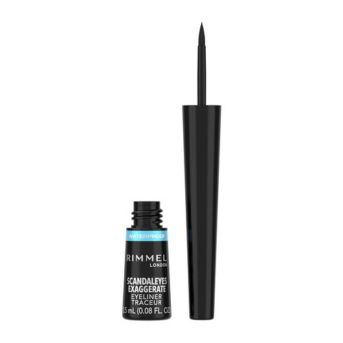 Rimmel Exaggerate Liquid Eye Liner - High-Impact Glossy Black Finish for Bold Looks