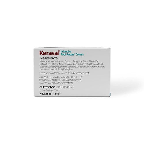 Kerasal Intensive Foot Repair Cream with Lactic Acid, Lavender, & Eucalyptus, 4 oz