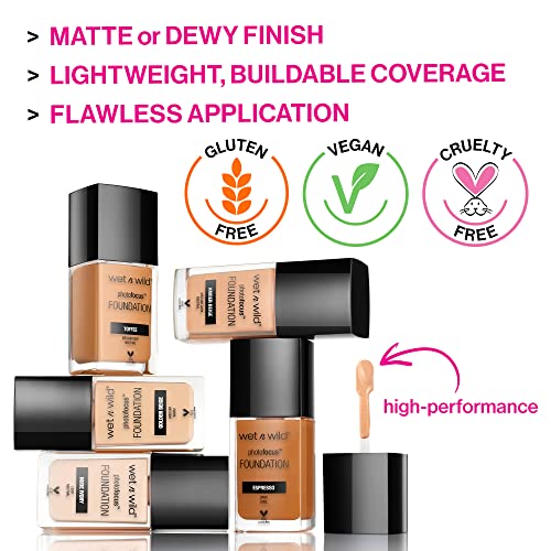 wet n wild Photo Focus Matte Liquid Foundation Desert Beige, Vegan & Cruelty-Free