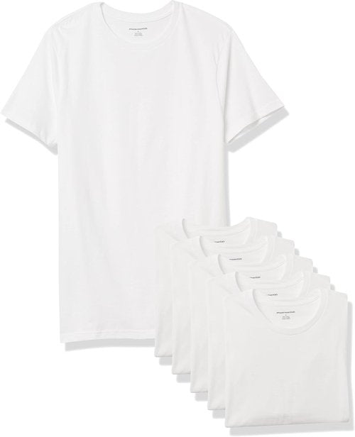 Amazon Essentials Men's Slim Fit Cotton Crew Neck Undershirts - Comfortable & Breathable | 3-Pack