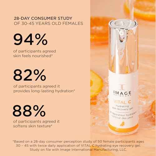 IMAGE Skincare, VITAL C Hydrating Eye Recovery Gel, With Vitamin C and Peptides to Reduce Appearance of Dark Circles, Bags, and Wrinkles Under Eyes, 0.5 fl oz