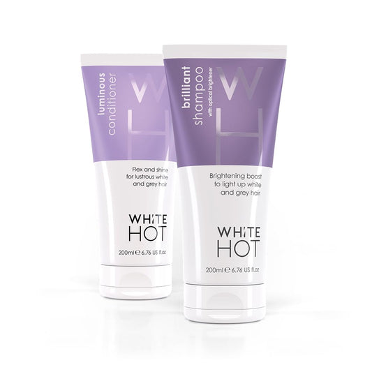 Skiennix White Hot Brighten Duo - Brilliant Shampoo & Luminous Conditioner 200ml | Banish Brassy Tones