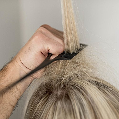 Pink Pewter Carbon Hair Styling Comb - Professional Heat & Chemical Resistant, No Static - Black
