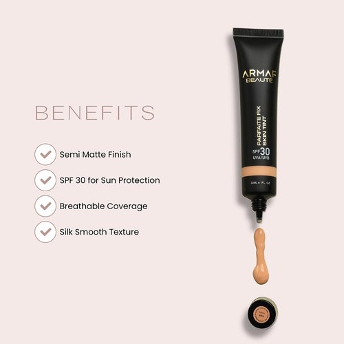 Armaf Beauté Parfaite Fix - Tinted Sunscreen with SPF 30 | Semi-Matte Skin Tint | 30 ml/1 fl. oz, Fair