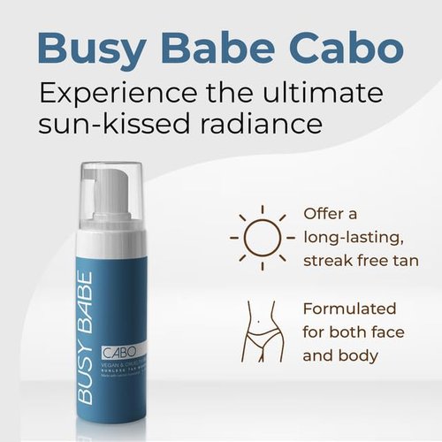 CABO Tanning Mousse - Flawless Self Tanner for a Sun-Kissed Glow | Dark Bronze, 200ml for All Skin Types