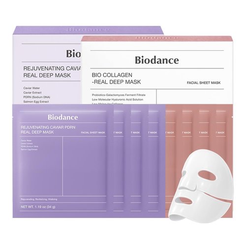 BIODANCE Luxury Holiday Duo - Caviar PDRN & Bio Collagen Overnight Gel Mask for Plumping Hydration | Korean Skin Care Set