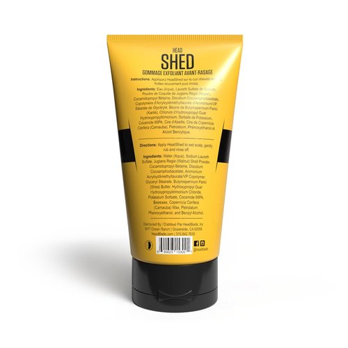 HeadBlade HeadShed Exfoliating Scrub - 5 oz Men's Face Wash & Cleanser for Smooth Shaving