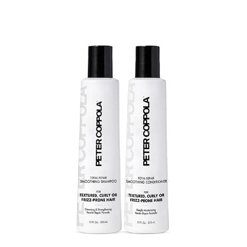 PETER COPPOLA Total Repair Shampoo & Conditioner Duo, Color-safe, Sodium Chloride-free Sulfate-free Shampoo For Color Treated Hair And Smoothing Conditioner – Keratin Treatment Aftercare (12 Fl Oz)