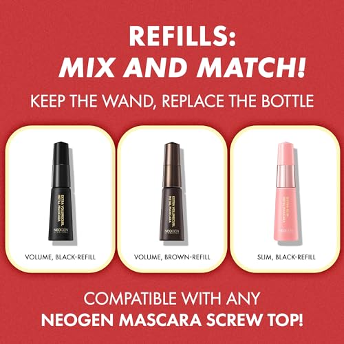 [K-Beauty] Neogen Dermalogy Extra Volume Curl Metal Mascara 0.20 oz | Lash Telescopic Lift Mascara Black Volume and Length Refillable (Volume, Black)