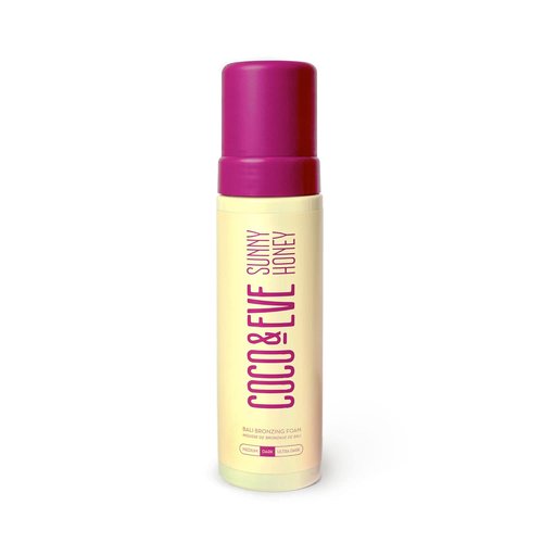 Coco & Eve Sunny Honey Self Tanner Foam - Dark | Fast-Drying, Streak-Free, Vegan Sunless Tanning Mousse | 6.7 Fl Oz