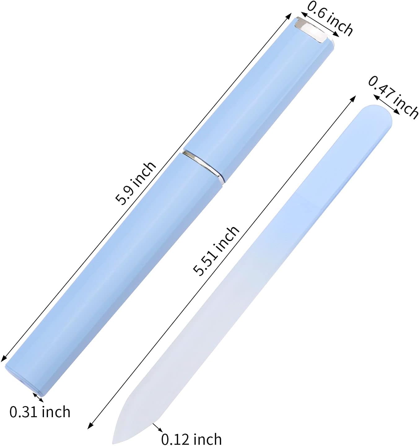 Skiennix Glass Nail File Set - 3 Pack Crystal Fingernail Files with Case | Perfect Christmas Gifts for Women