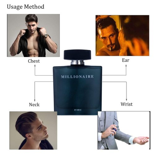 PERFUME&BEAUTY Eau de Parfum for Men - Black Millionaire, 3.4 oz Spray (100 ML) - Captivating Fragrance
