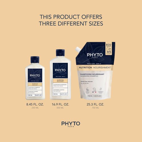 PHYTO Phytojoba Moisturizing Shampoo - Hydrating Formula for Dry Hair | 8.5 oz