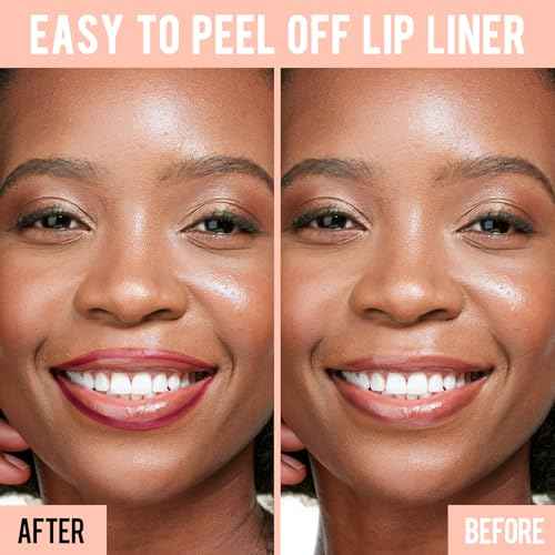 iMethod Lip Stain - Lip Liner Stain, Peel Off Lip Stain with Tweezer, Natural Long Lasting Lip Stain Peel Off, Waterproof, Easy to Use, Stay On All Day, Nude Pink