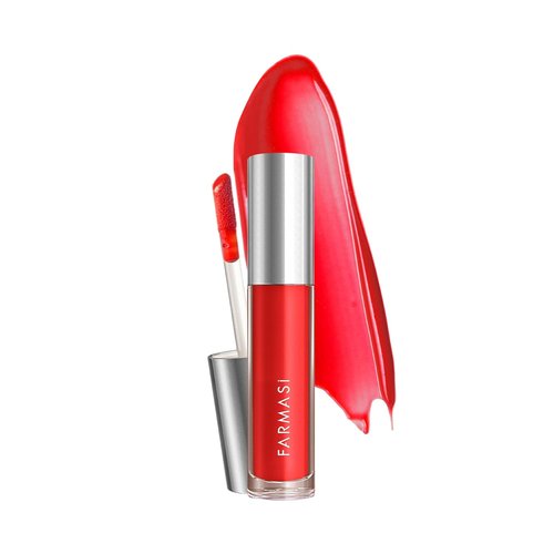 FARMASi Tinted Lip Plumper - Hydrating Gloss for Fuller, Youthful Lips | Fiery High-Shine Finish