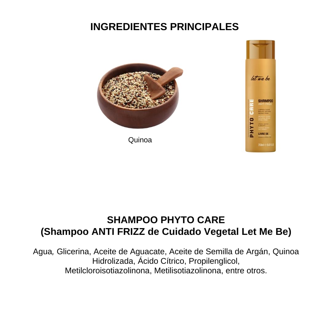 Let Me Be Anti-Frizz Shampoo - Phyto Care Formula | 250ml for Smooth, Manageable Hair