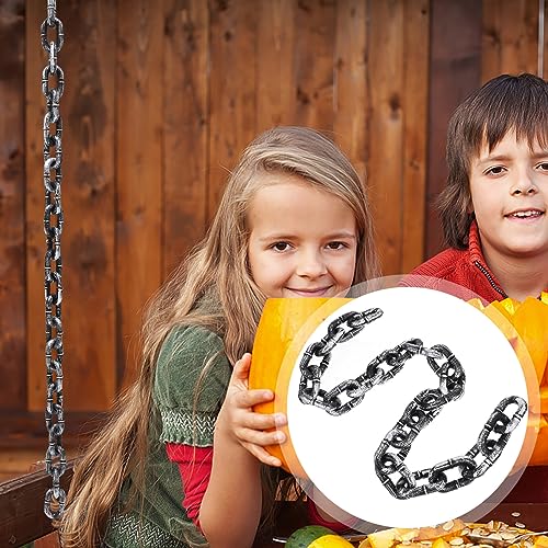 IMIKEYA Halloween Chains: 3.2 Feet Plastic Chains Props Costume Chain Halloween Decoration Prison Chain Cosplay Chain Links Halloween Props for Halloween Party Decorations