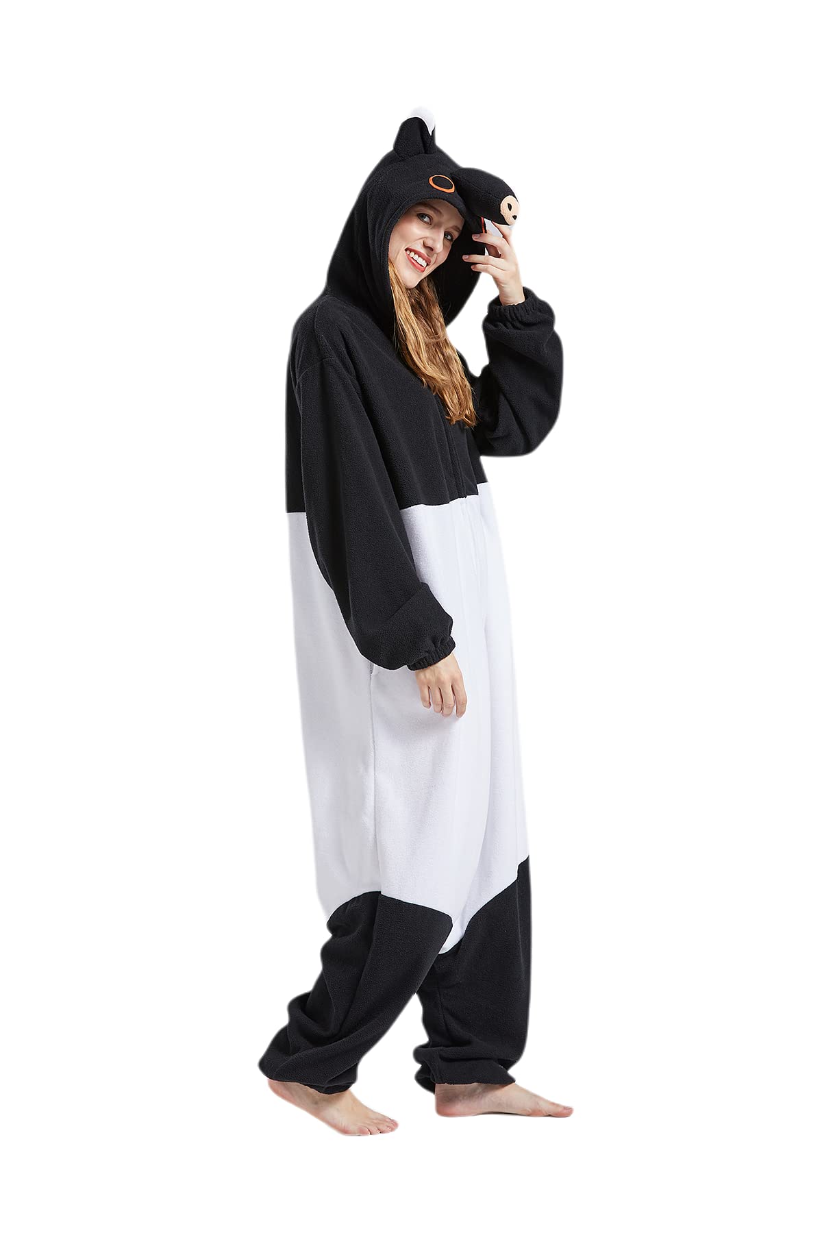 DarkCom Unisex Adult Cosplay Aardvark Onesie Halloween Costume Christmas Pajamas for Women Men Small