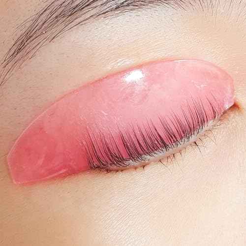 Lash Lift Shields Flat, Lomansa Korean Lash Lift Pads Super Sticky Glueless For NO.1 Perm Soften Lash Lift Rods (Rose)