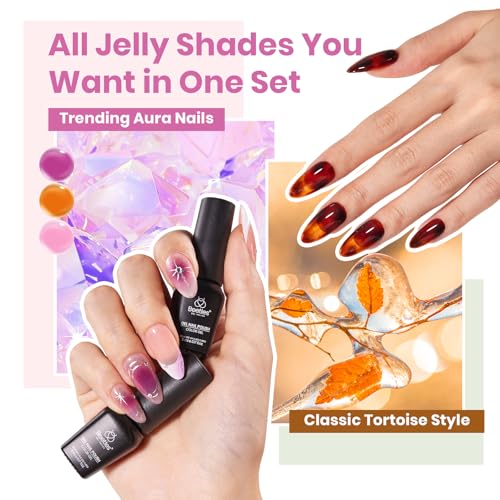 Beetles Summer Gel Nail Polish Set, 20 Colors Pastel Neon Pink Yellow Green Blue White Glitter Gel Nail Polish Kit Base Coat Matte Glossy Top Coat Soak off Uv Gift for Women