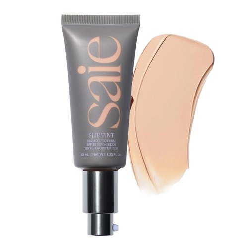 Saie Slip Tint Tinted Moisturizer SPF 35 - Hydrating Glowy Skin Tint for Face - Shade Three (1.35 oz)