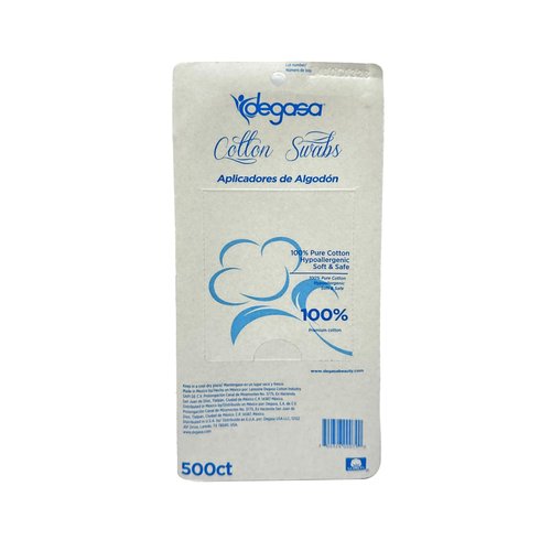 Degasa Premium Cotton Swabs - 100% Cotton Beauty & Household Essentials | 500 Count