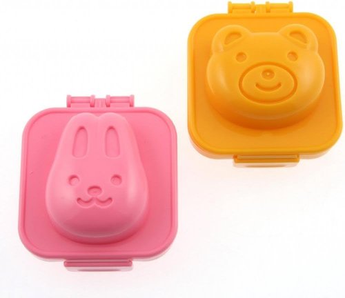 Kotobuki Plastic Egg Mold - Cute Rabbit and Bear Shapes for Fun Cooking | Perfect for Kids