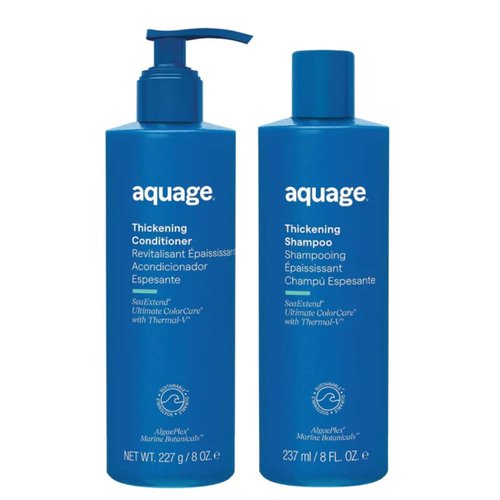 AQUAGE Thickening Shampoo & Conditioner Bundle - Enhance Volume & Texture for Fine Hair | 8 Oz Each