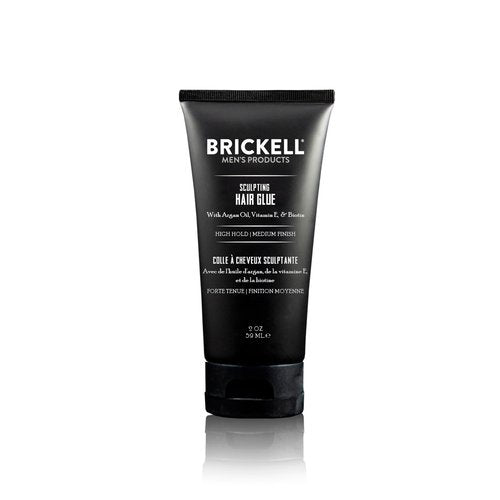 Brickell Men's Hair Styling Glue - All-Day Hold for Sculpting & Shaping Hair | 2 Ounce, Scented