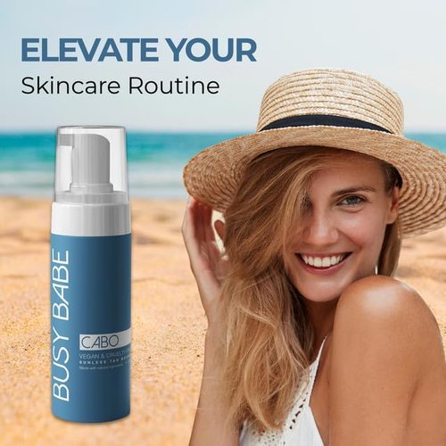 CABO Tanning Mousse - Flawless Self Tanner for a Sun-Kissed Glow | Dark Bronze, 200ml for All Skin Types