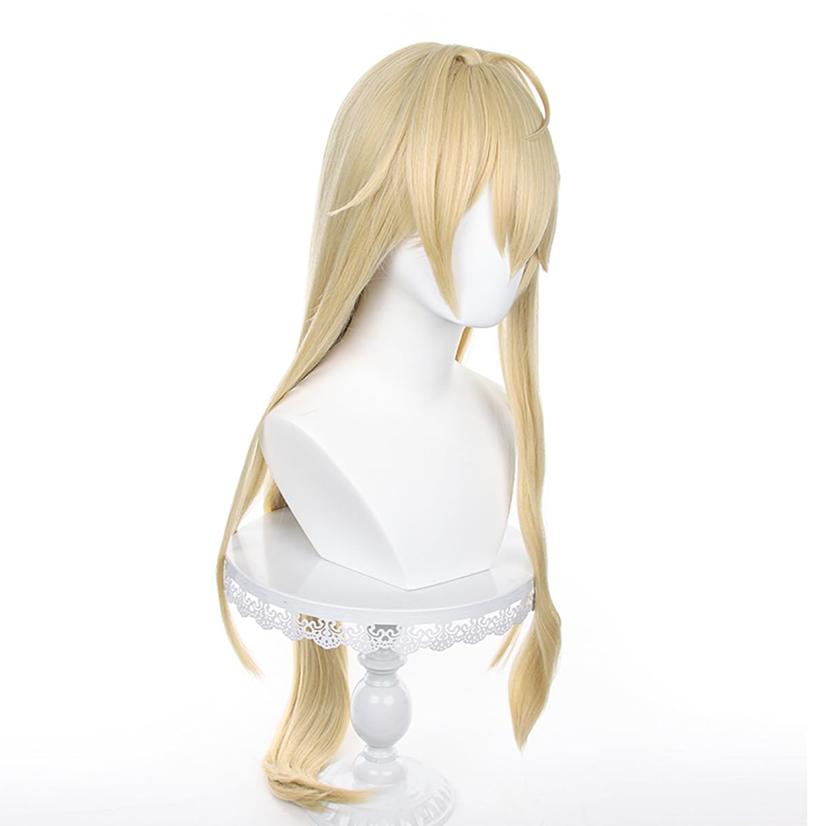 XiongXiongLe Game Honkai Star Rail Luocha Cosplay Wig Women Costume Yellow Blonde Long Straight Hair Wigs for Girls Cos Party Halloween Christmas Comic Con(Luocha)