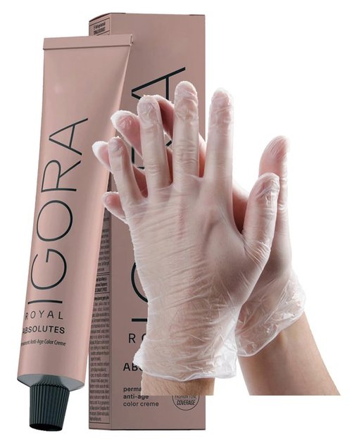 Igora Absolutes 9-40 Extra Light Blonde Beige Permanent Hair Color | Includes Clear Vinyl Gloves