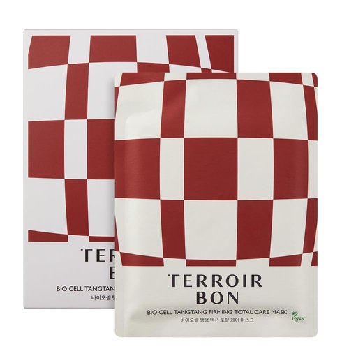 TerroirBon Vegan BioCell TangTang Firming Total Care Mask pack(38ml*4ea) Hydrating Grape Stem Cell&Collagen Lifting Facial Mask for Dry,Sensitive Skin, Korean premium Skin Care