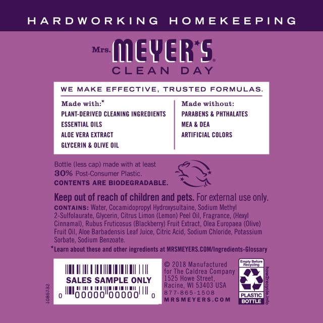 Mrs. Meyer’s Clean Day Liquid Hand Soap Refill, Plum Berry, 33 oz. (2 Pack)