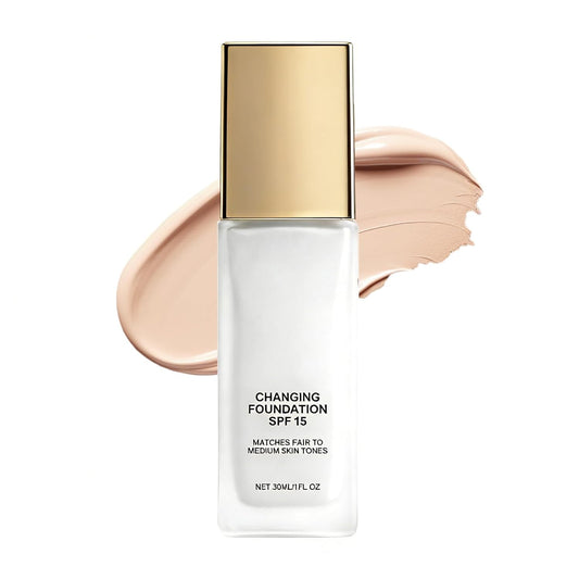 Skiennix Color Changing Foundation - Hydrating & Lightweight Liquid for Mature Skin | Suitable for All Skin Types (1pcs)